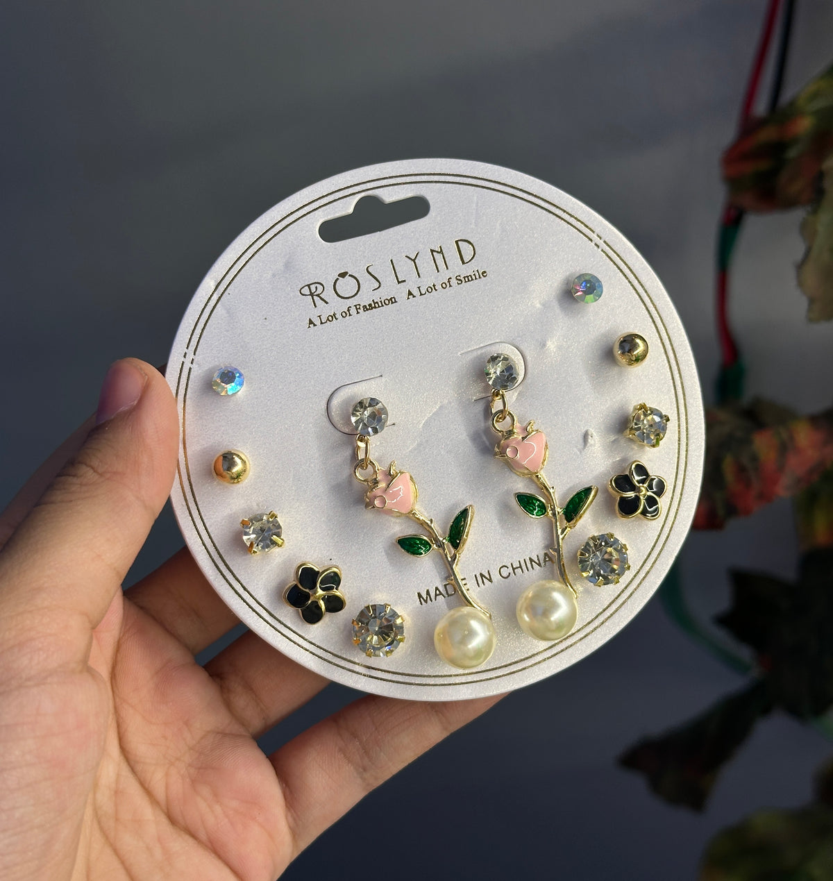 Flower earring set