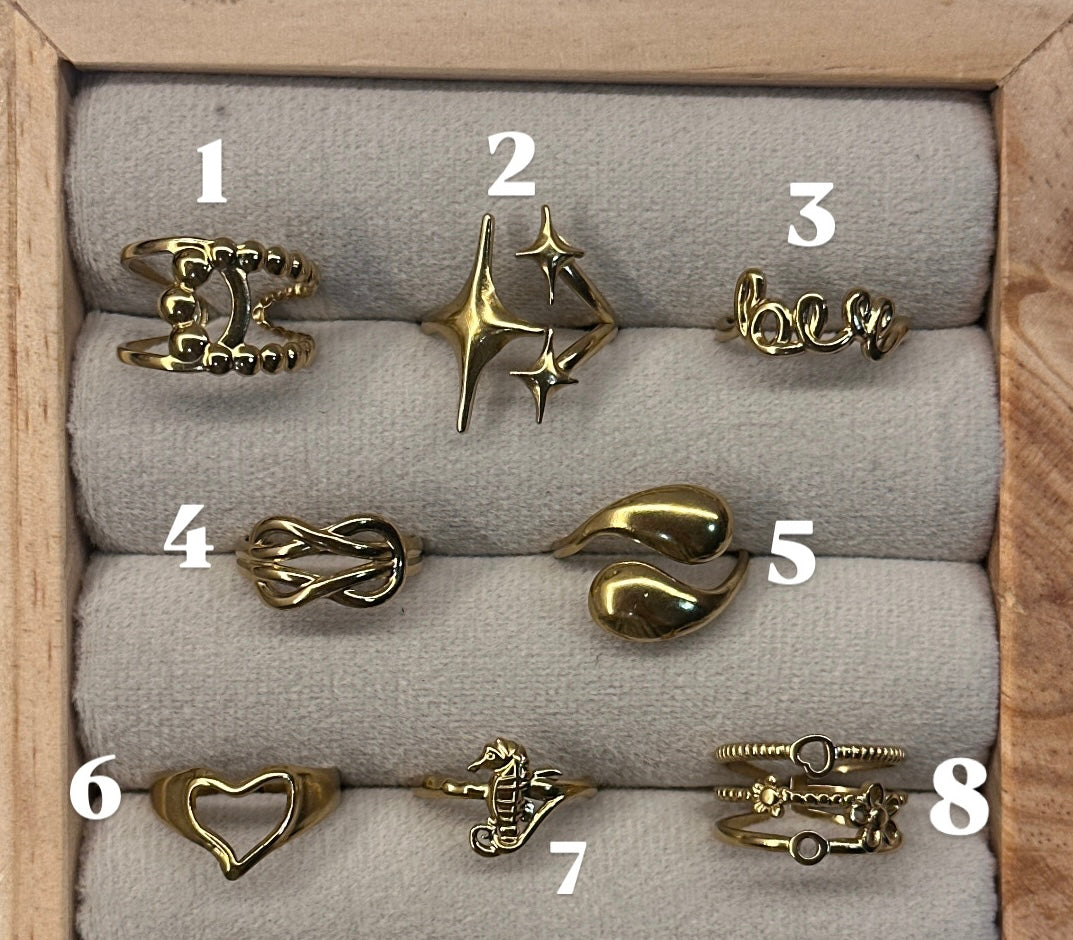 Anti tarnished adjustable rings