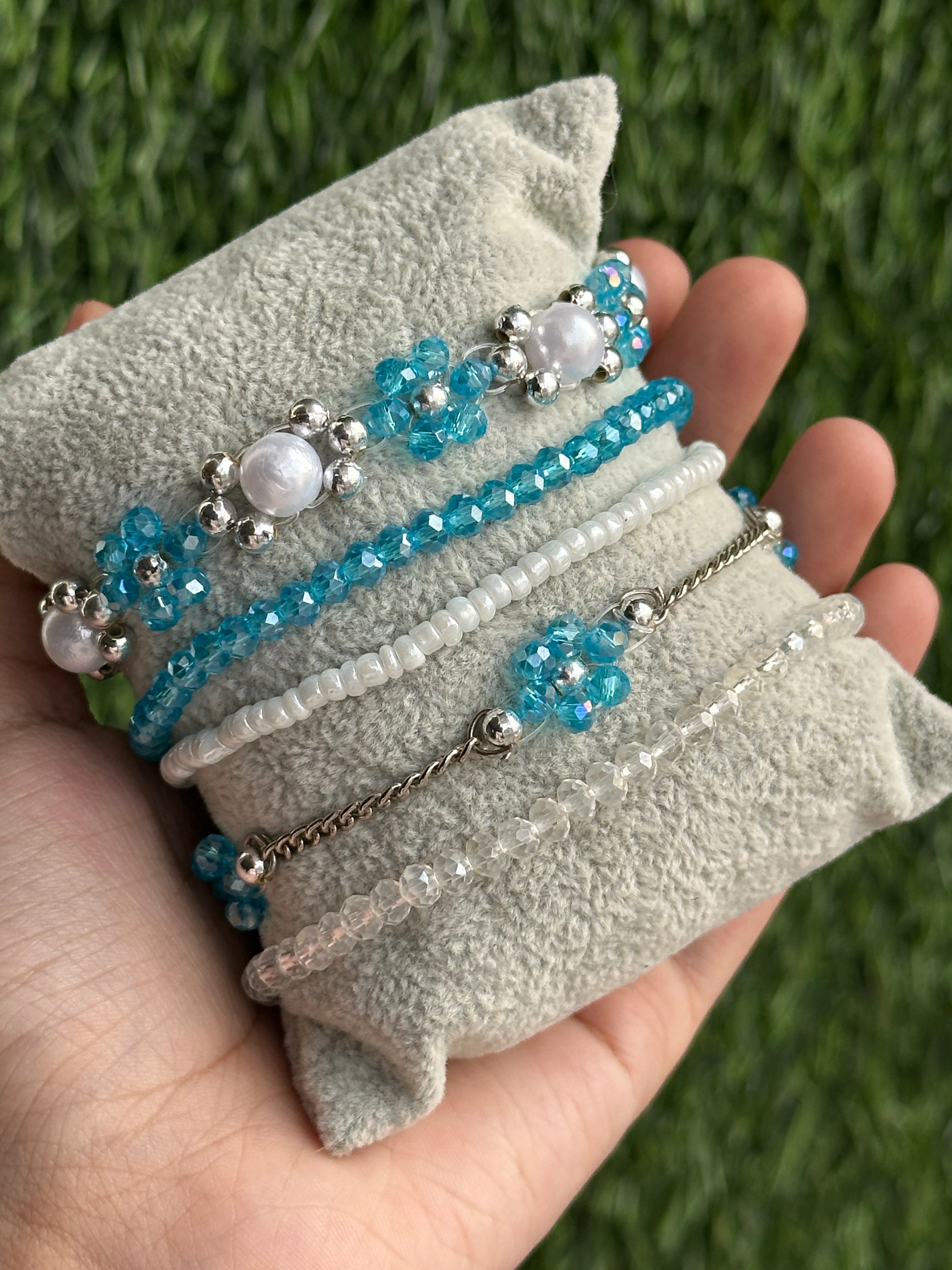 Blue flower stack pack of 5