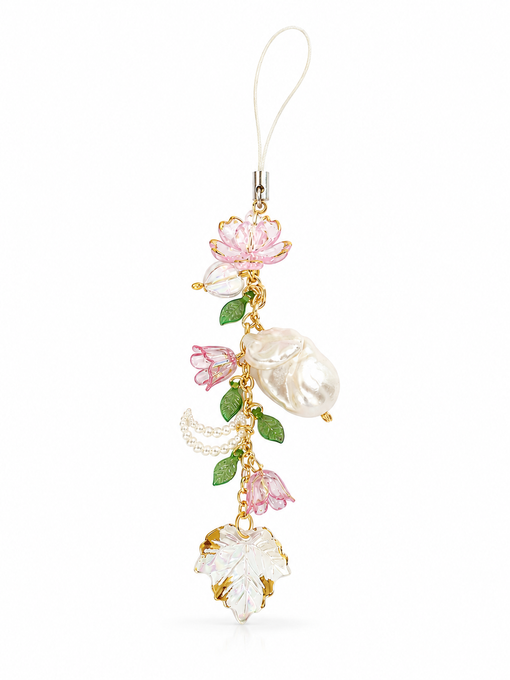 Leaf phone charm