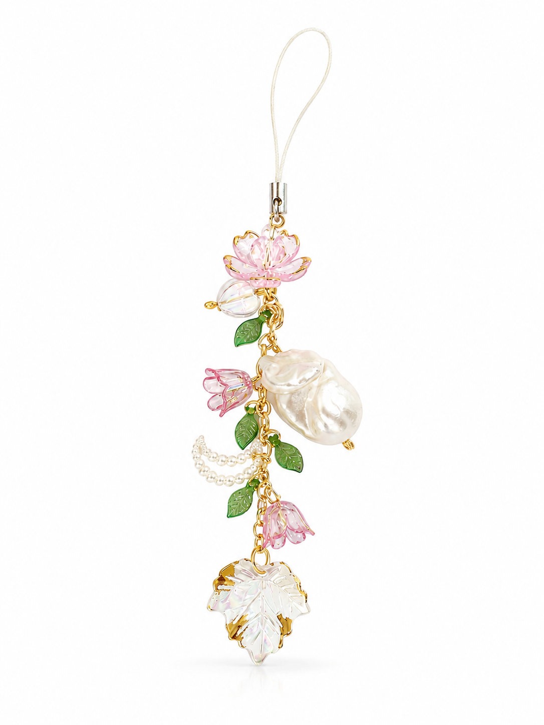 Leaf phone charm