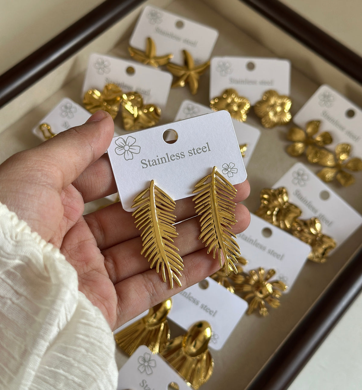 Long coco tree earring