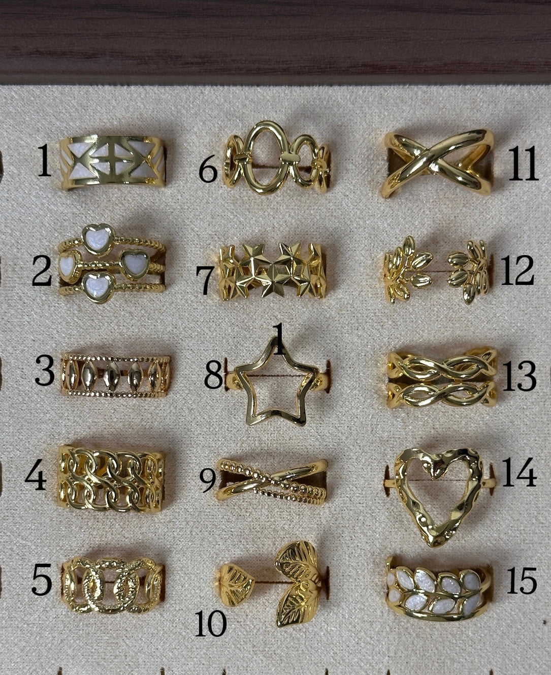 Anti tarnished adjustable rings