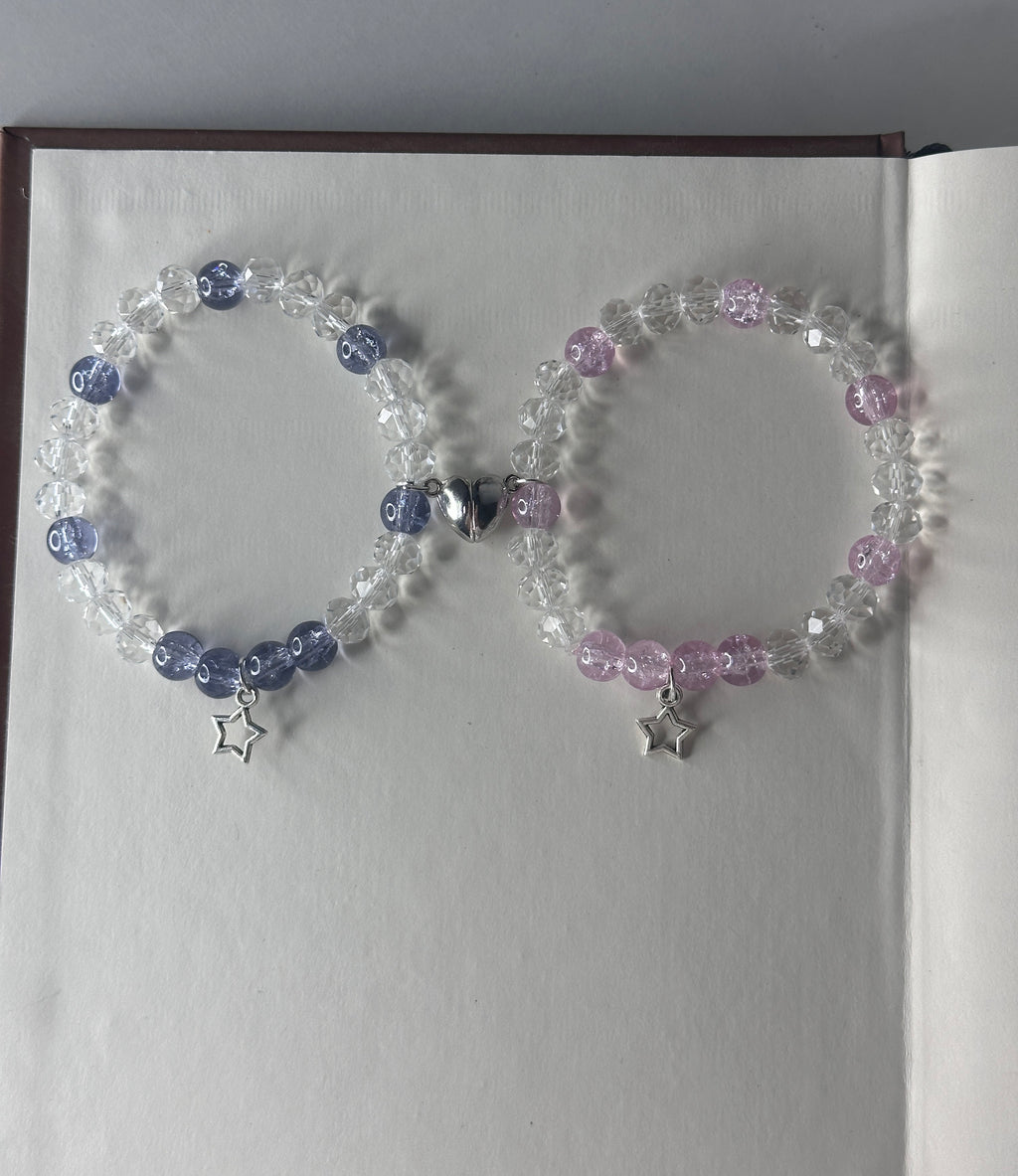 magnet heart pair bracelet