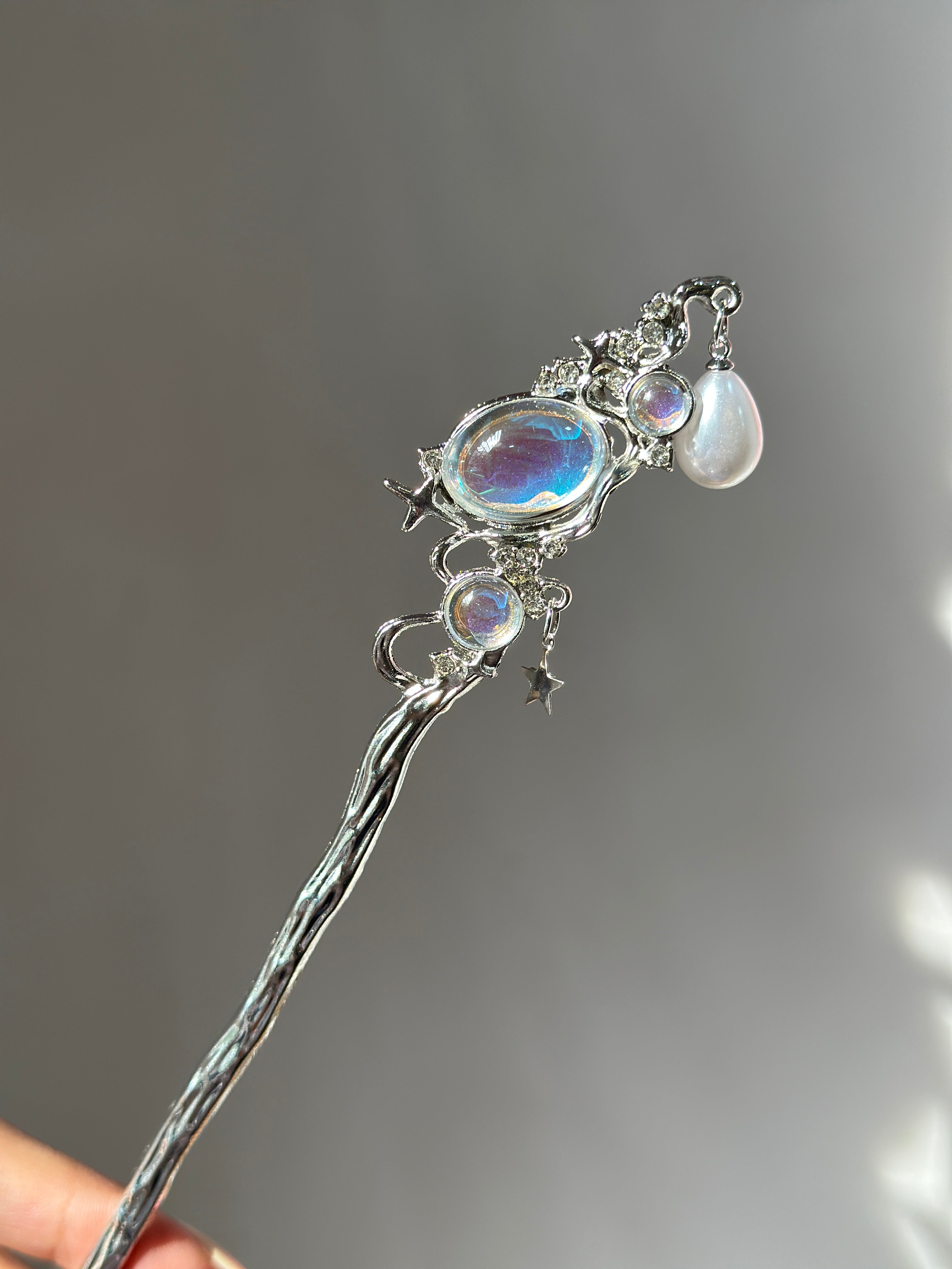 Iridescent Galaxy Crystal Hair Pin