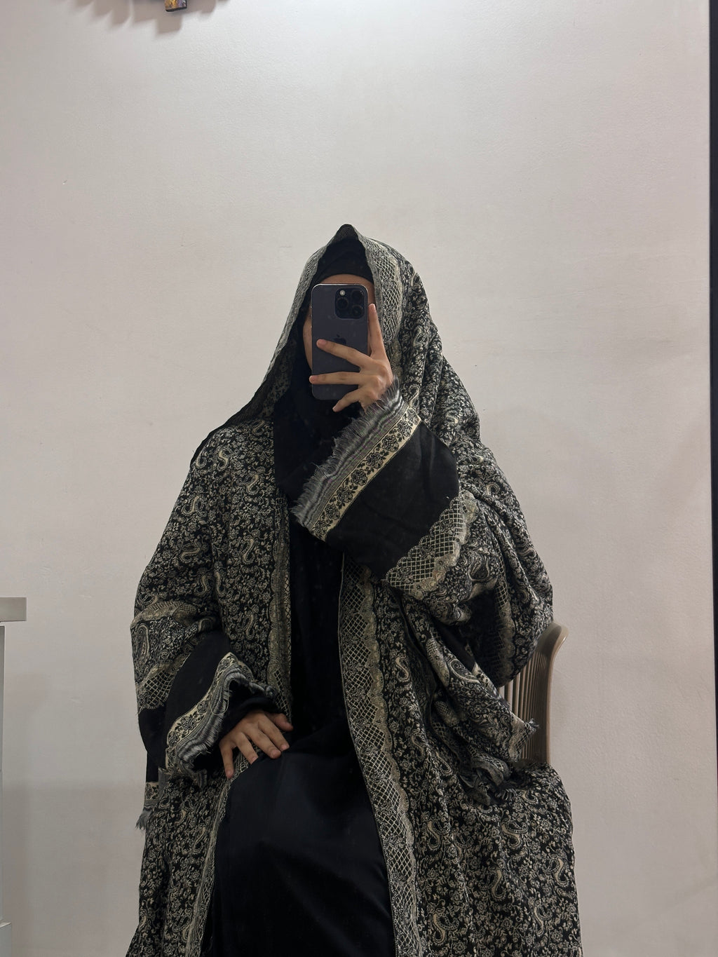 Pashmina abaya with shawl