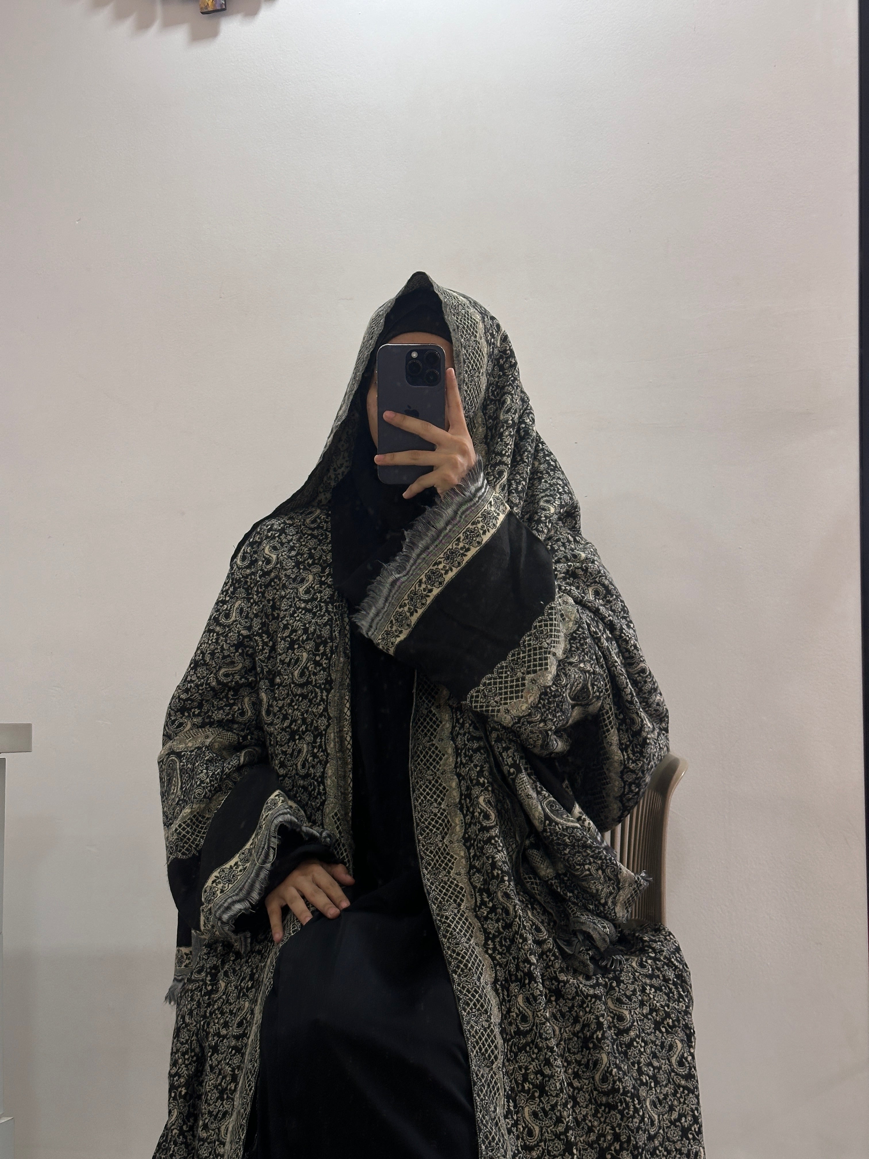 Pashmina abaya with shawl