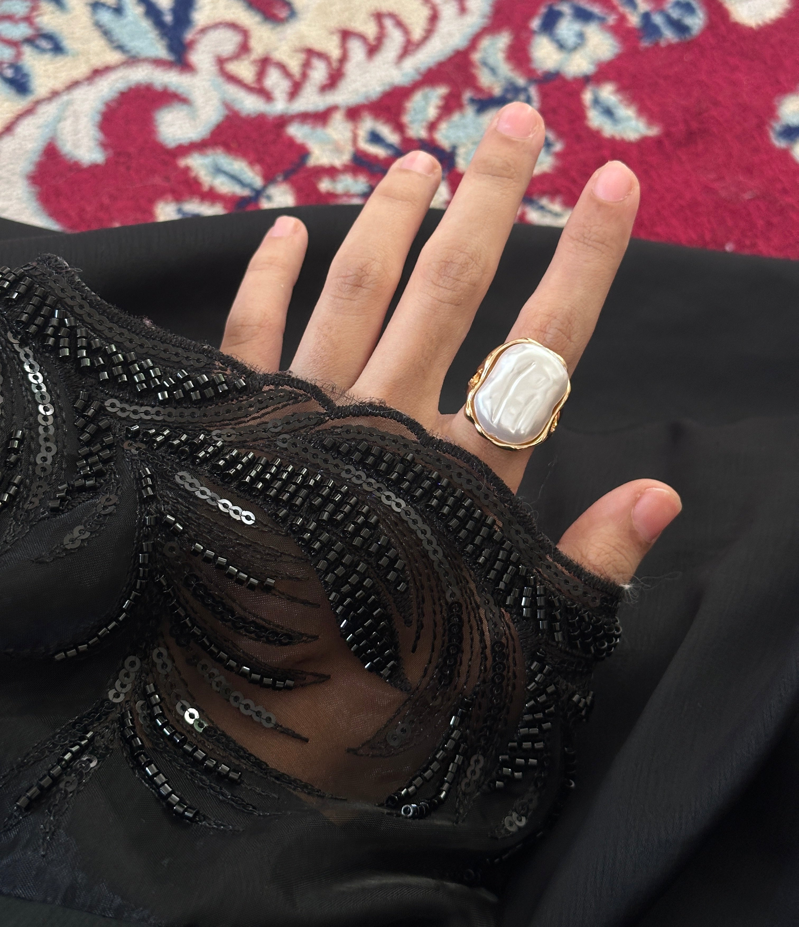 Big pearl ring