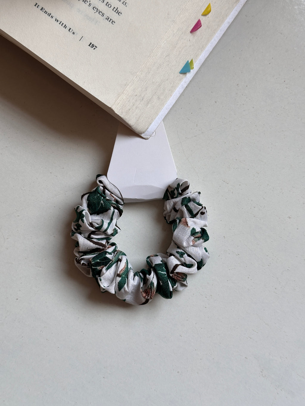 Cotton printed scrunchie