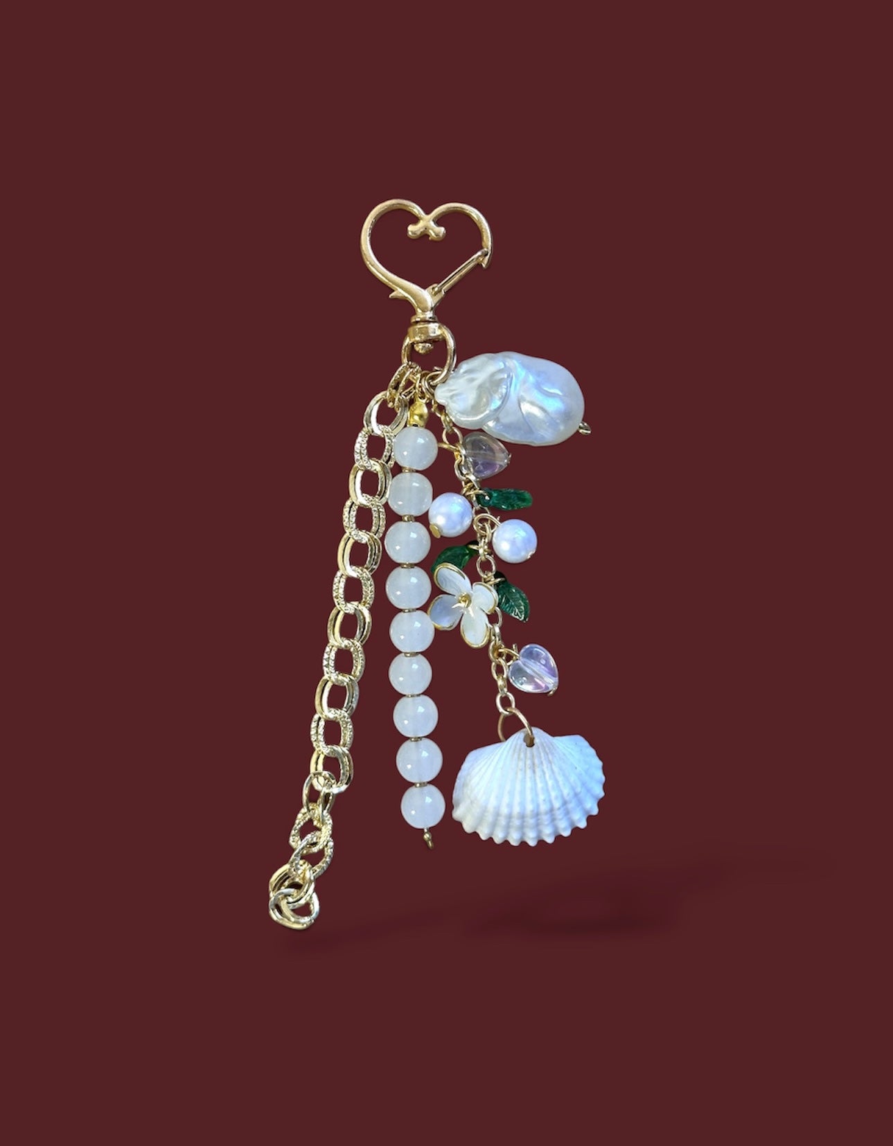 Premium shell keychain/bagcharm