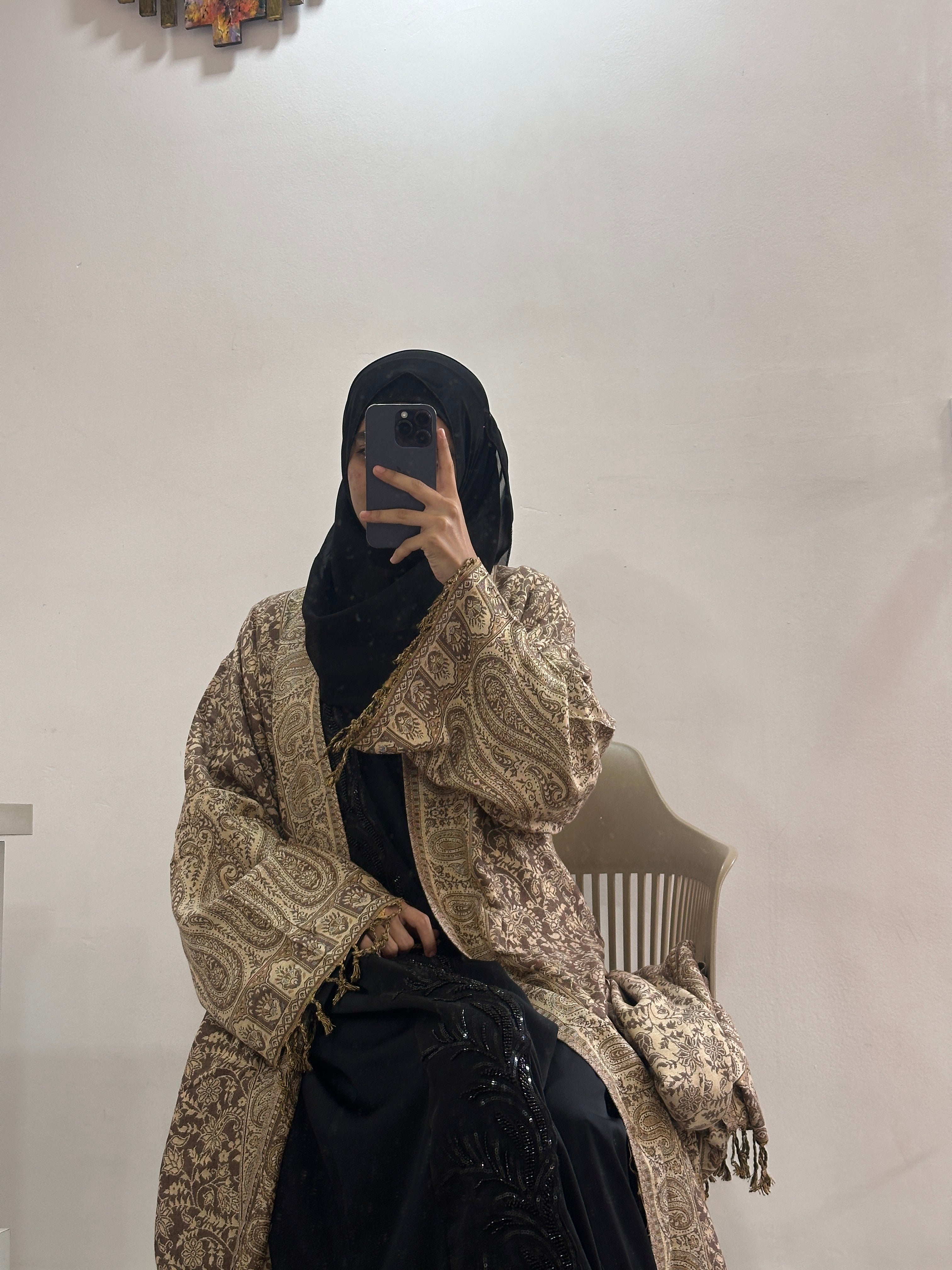 Pashmina abaya with shawl