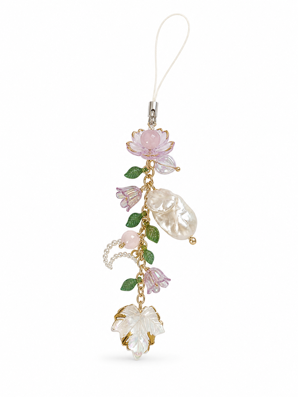 Leaf phone charm