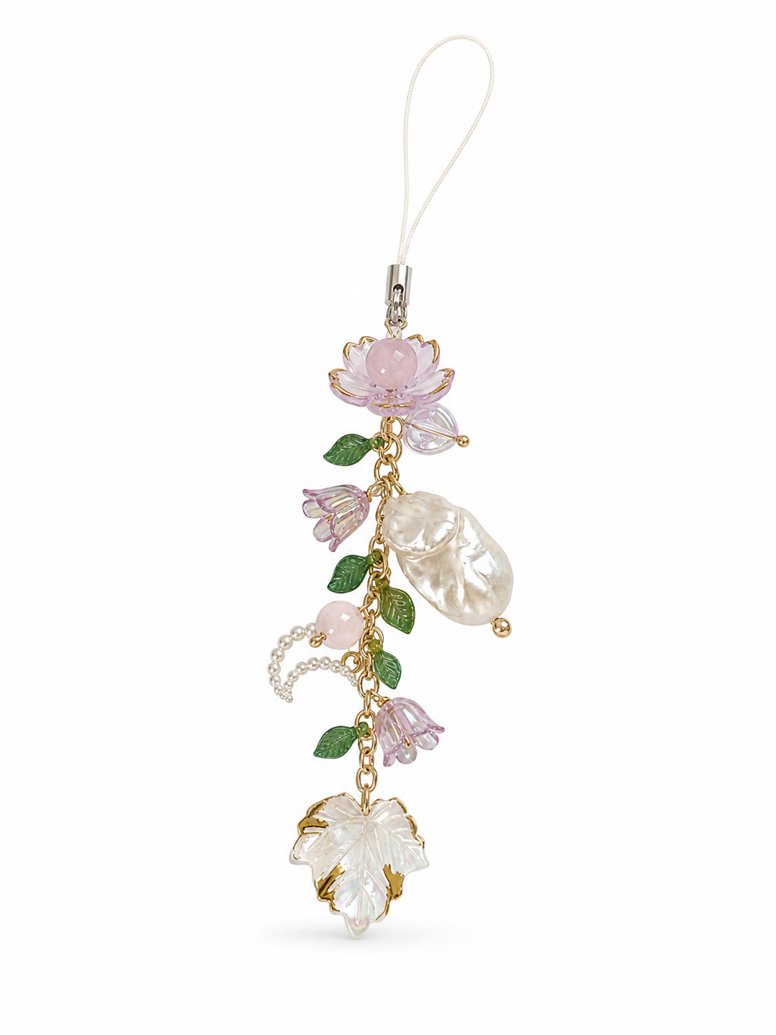 Leaf phone charm
