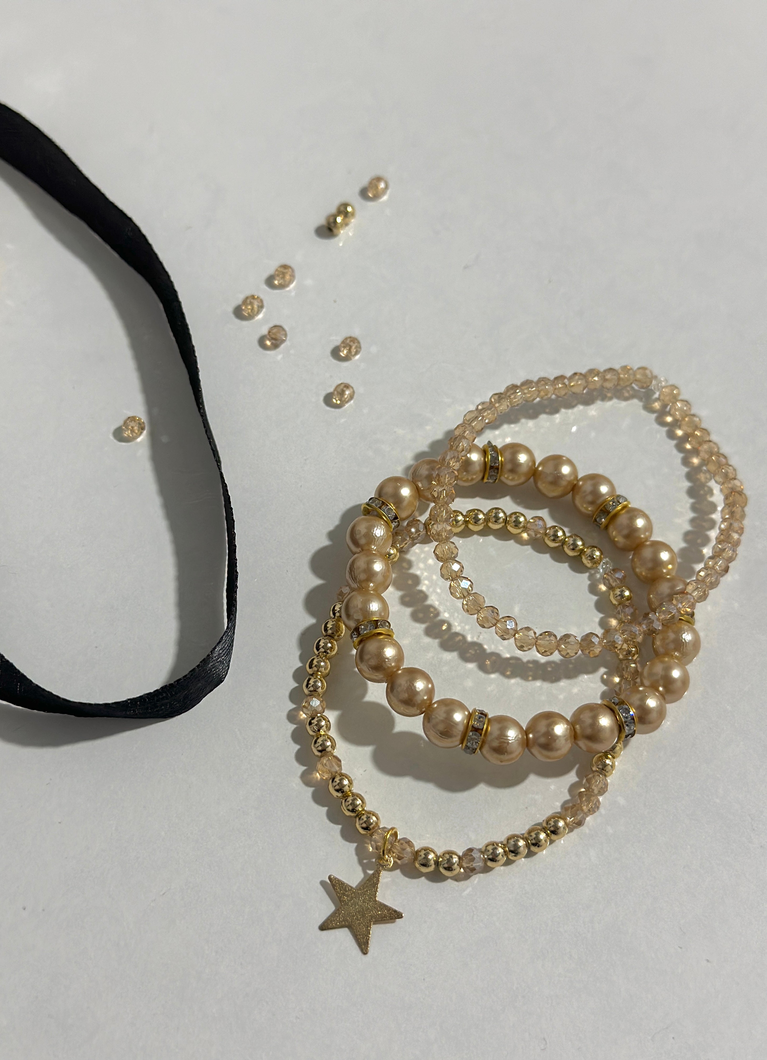 Golden stack bracelet (pack3)