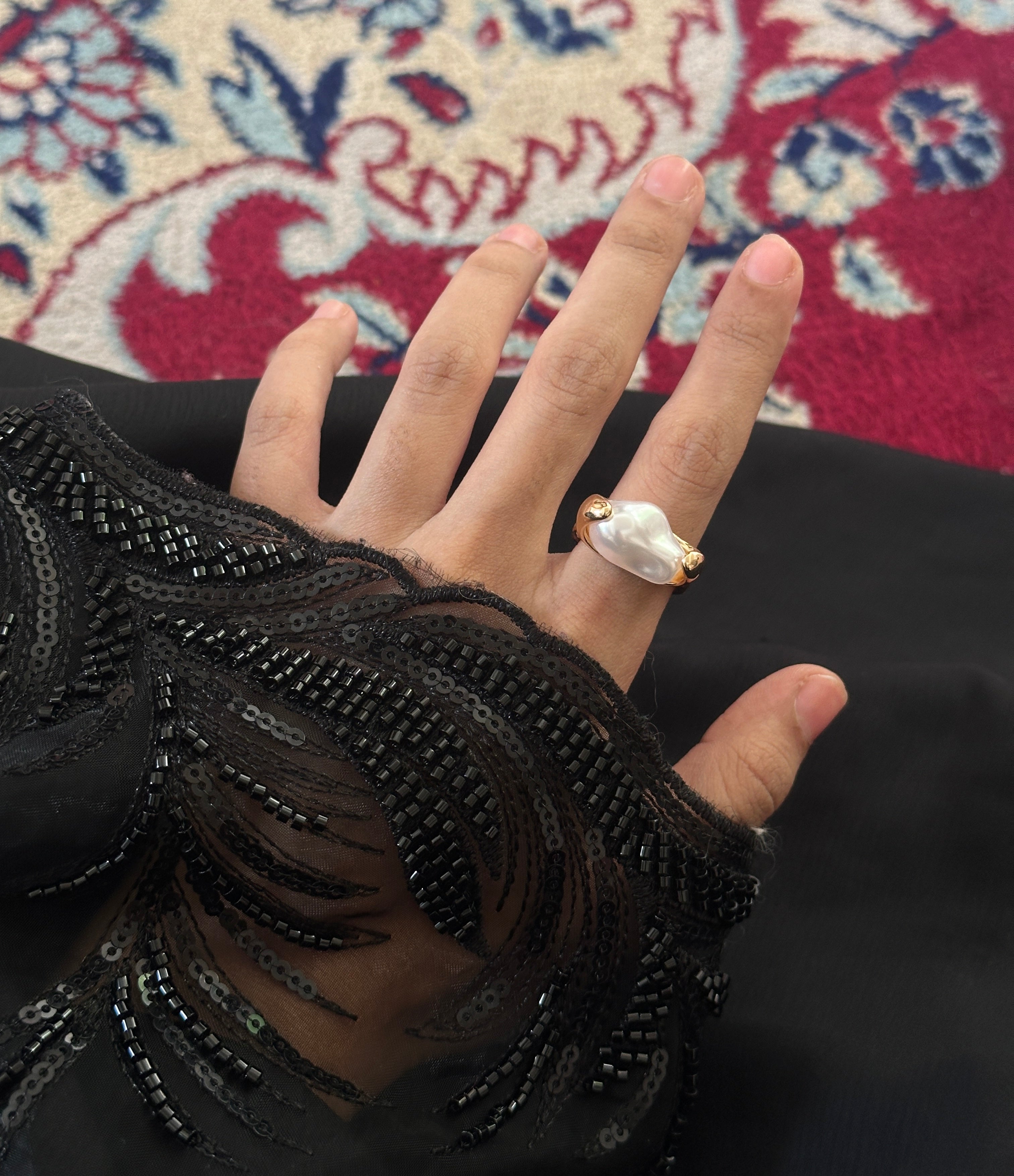 Big pearl ring