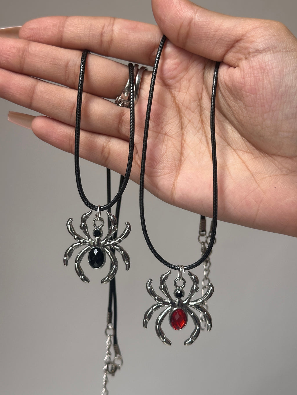 Spider pair necklace