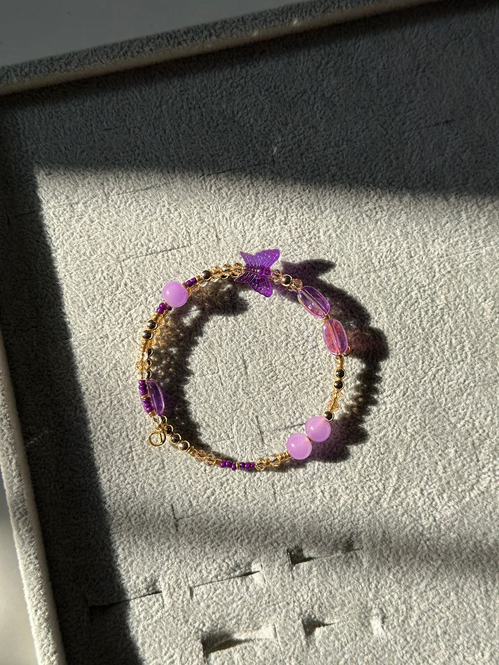Purple double layer bracelet