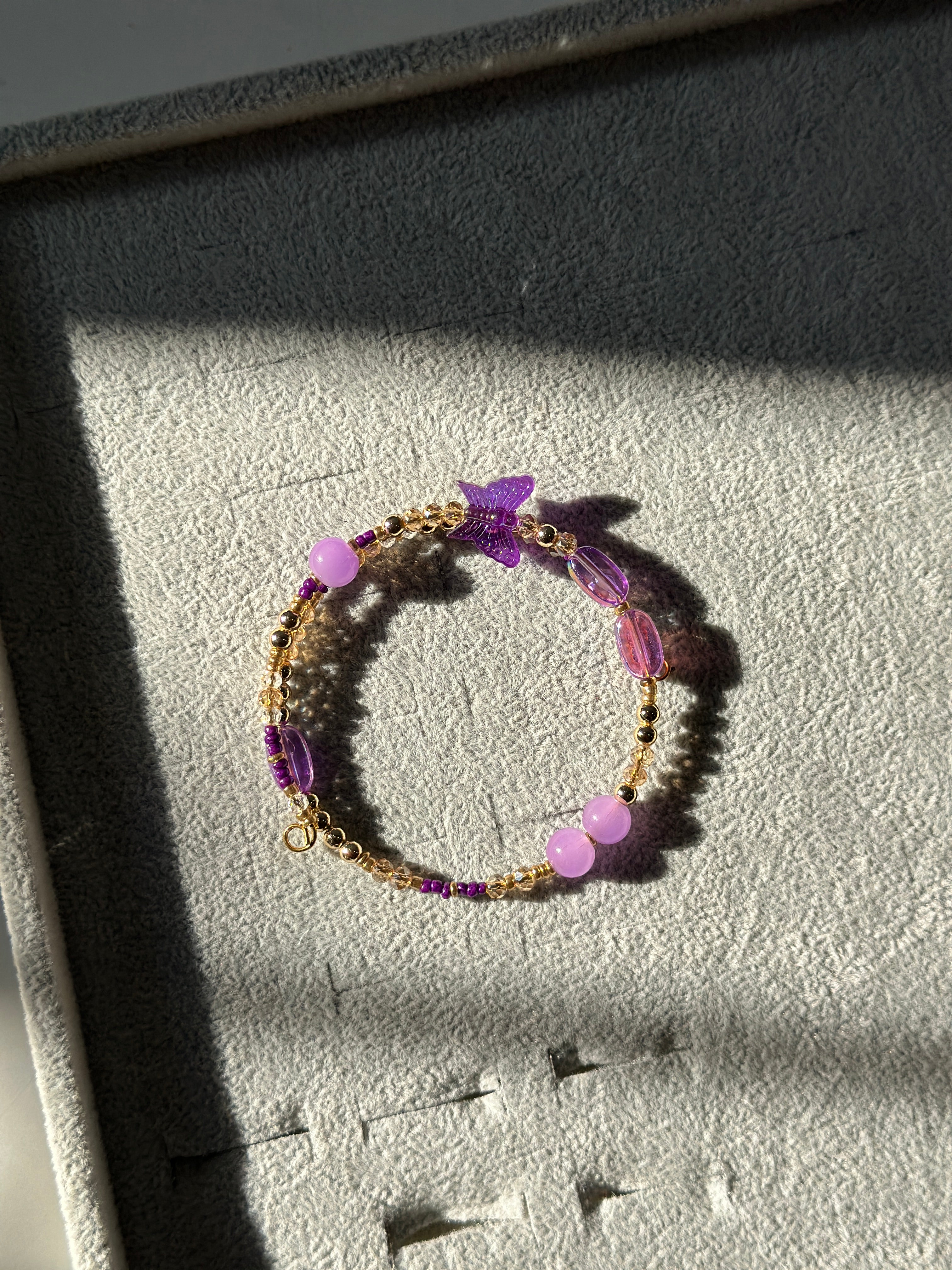 Purple double layer bracelet