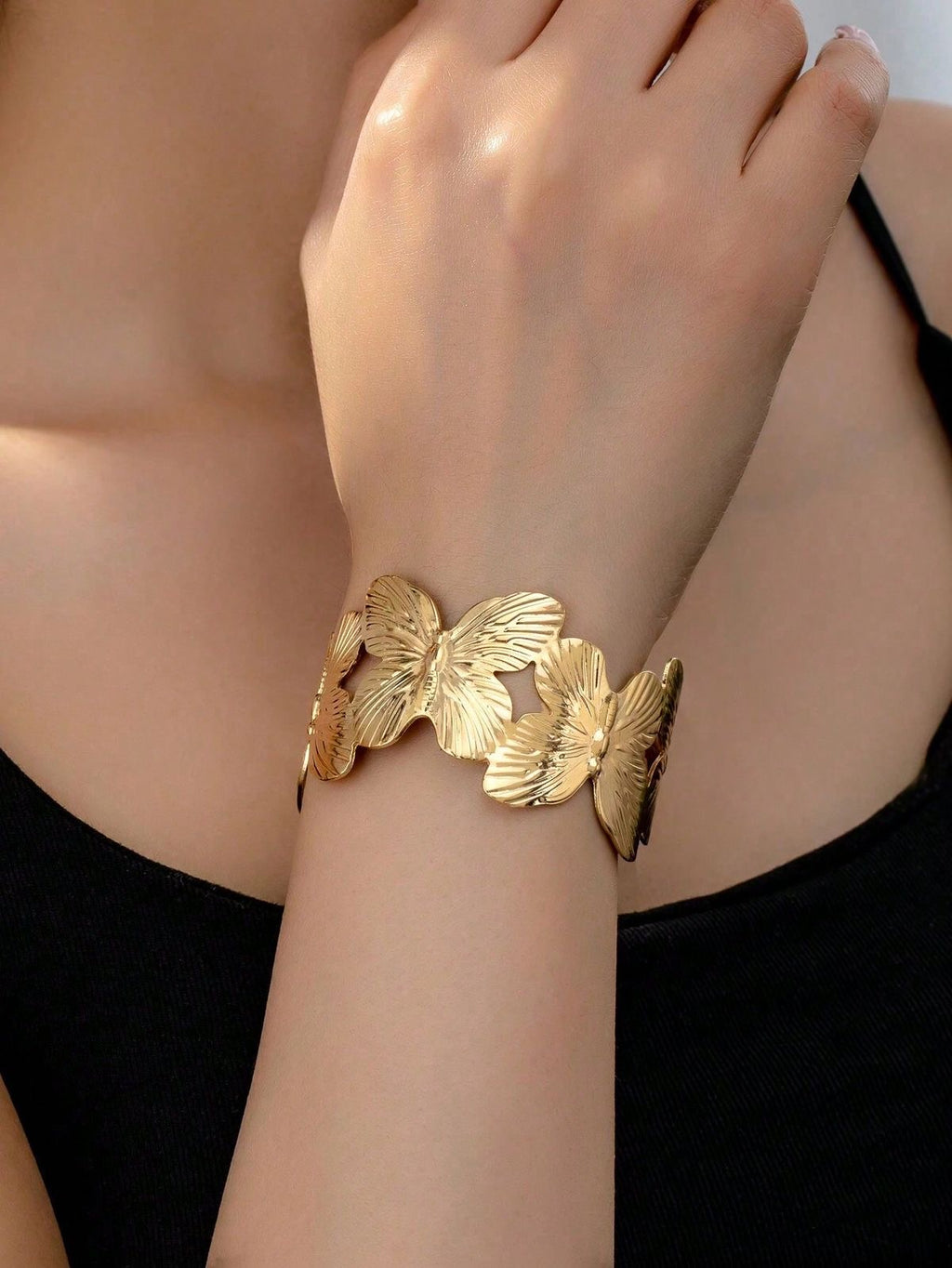 Butterfly cuff bracelet