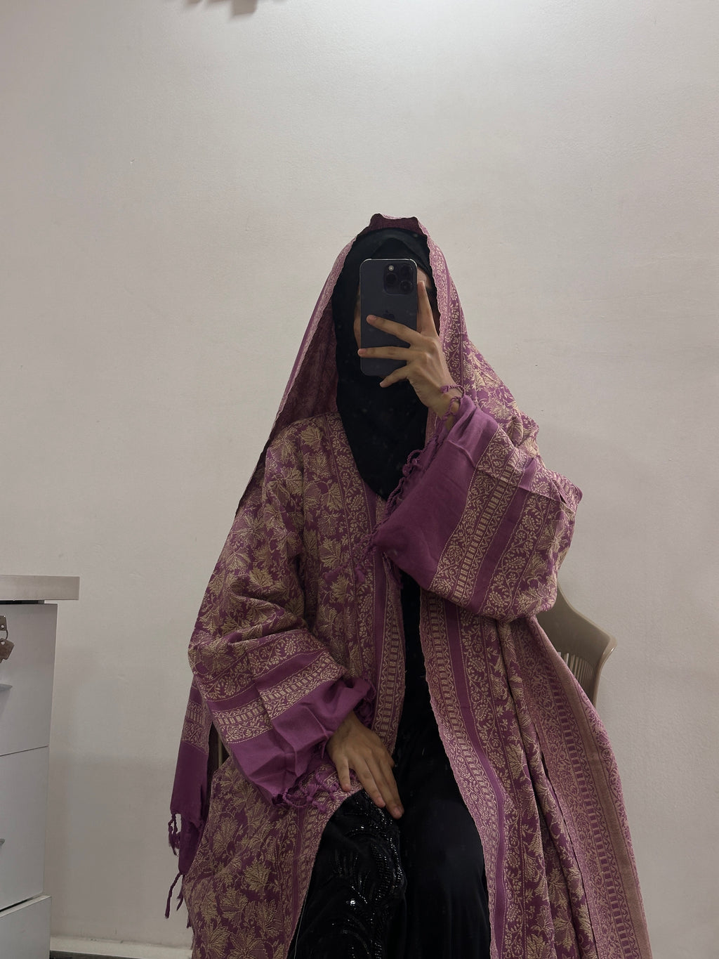 Pashmina abaya with shawl