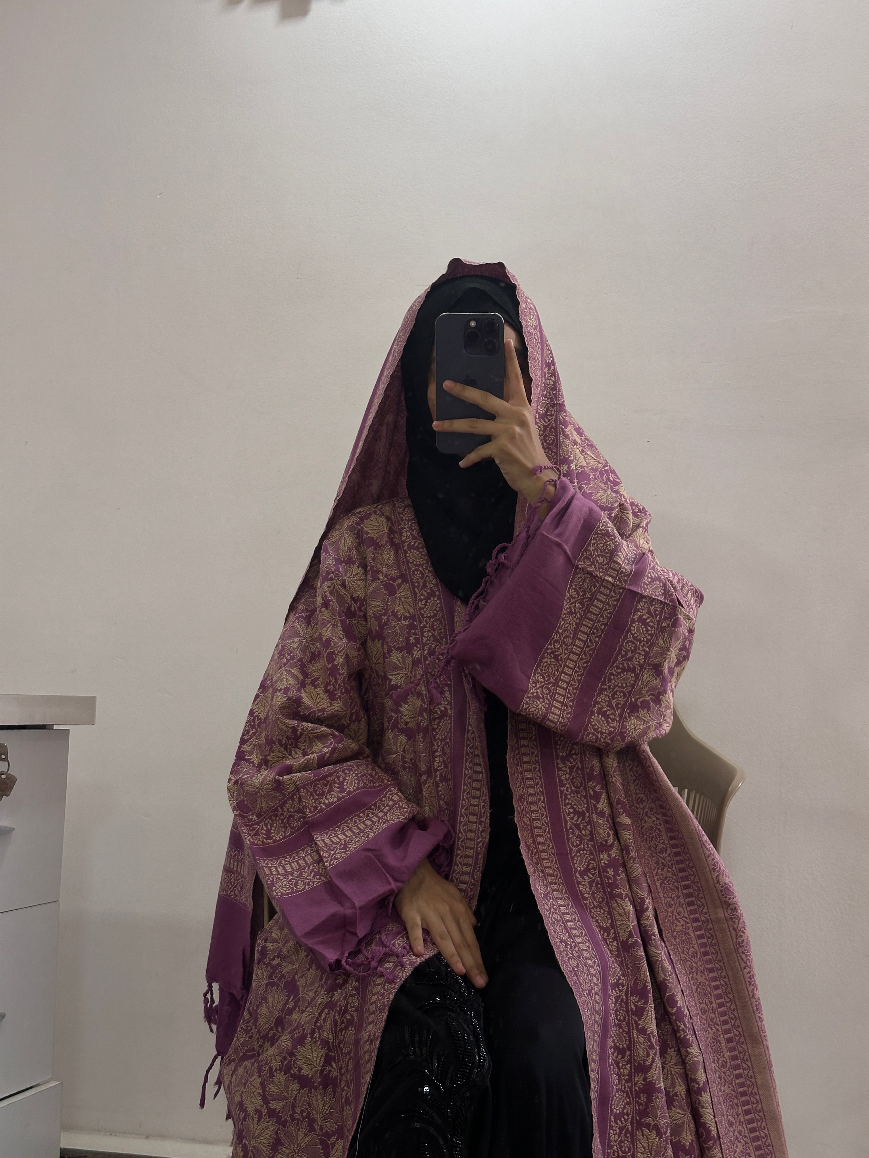 Pashmina abaya with shawl