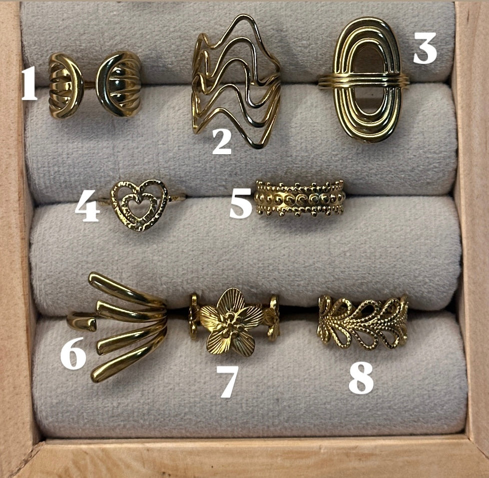 Anti tarnished adjustable rings