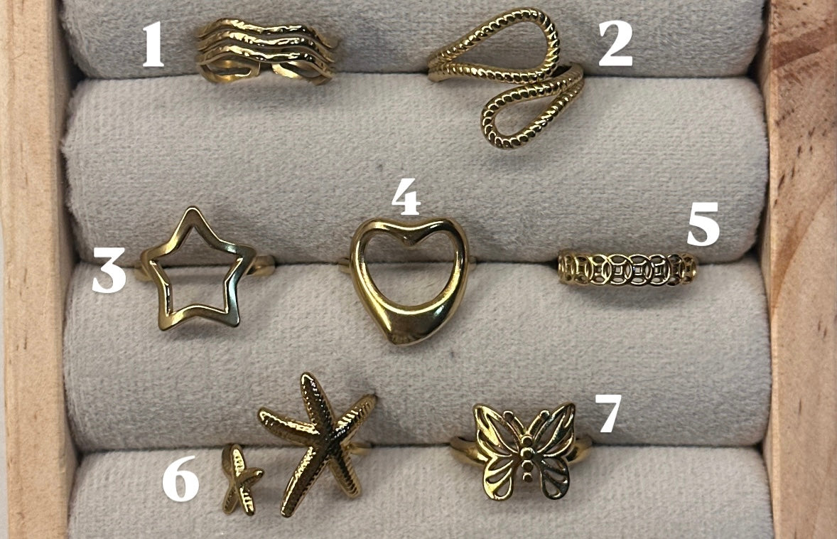 Anti tarnished adjustable rings